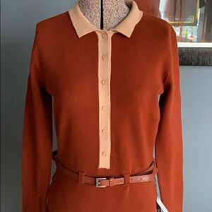 4funkyflavours cinnamon stretch belted midi NWT XS